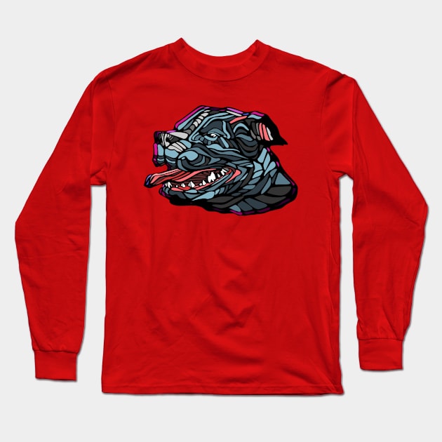 Pitbull art Long Sleeve T-Shirt by The One Stop